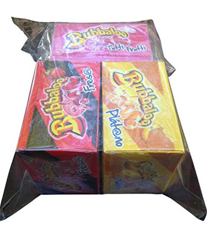 Bubbaloo Gum Multi Pack of 3: Tuttti Fruitti, Strawberry, Banana; 150 count - 10 PACK