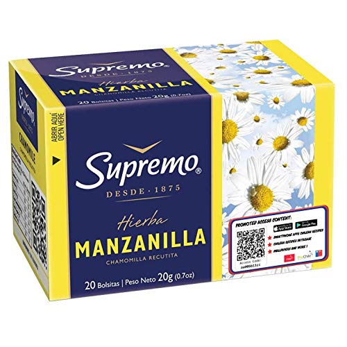 Chamomile Tea - Te de Manzanilla Supremo 0.7 Oz - 20 Tea Bags