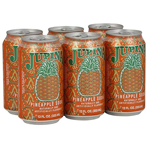 Jupina Pineapple Soda 12 oz. Case of 6 Cans