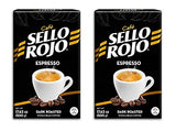 Café Sello Rojo Whole Bean Espresso | Dark Roast Whole Bean Coffee | 17.63 Ounce (Pack of 2)