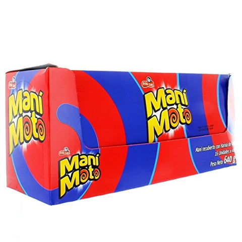 MANI MOTO Mani Recubierto con Harina de Trigo/Peanut Coated w/ Wheat Flour - 1 Bag of 16 Units