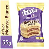 Alfajor filled with mousse covered with white chocolate triple 55g (Alfajor MK triple mousse white (x6))