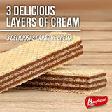 Bauducco Mini Chocolate Wafers - Crispy Wafer Cookies With 3 Delicious, Indulgent Decadent Layers of Chocolate Flavored Cream - Delicious Sweet Snack or Desert - 1.41oz (Pack of 12 single serve individually wrapped)