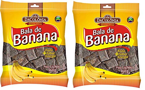 DACOLONIA Bala de Banana 160 grs. - 2 Pack. / Banana Candy 5.64 oz. - 2 Pack.