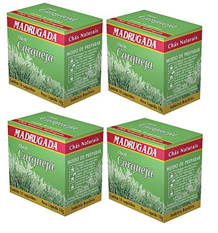 Madrugada - Omith Tea (Baccharis Genistelloides) | Té de Carqueja 10 tea bags - 10 Bags of 0.35 Oz (PACK OF 04) | Chá de Carqueja 10 sachês - 10 Sachês de 10g