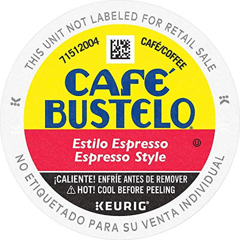 Cafe Bustelo K-Cup Packs, Espresso Style. Pack of 12 pods