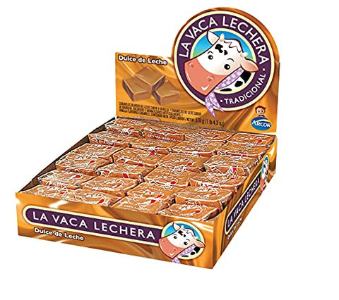 LA VACA LECHERA Caramelos Blandos de Dulce de Leche 576 gr. | Soft Caramel Candy 20.31 oz.- Box of 48.