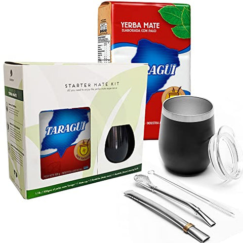 BALIBETOV Complete Yerba Mate Set - Modern Mate Gourd, Thermos, Bombilla  and