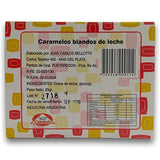 Candies soft of dulce de leche, chimbote box with 24 units.
