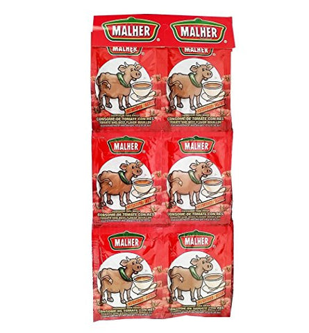 Malher Tomato Beef Bouillon 0.35 oz - Consome de Tomate Res (Pack of 1)