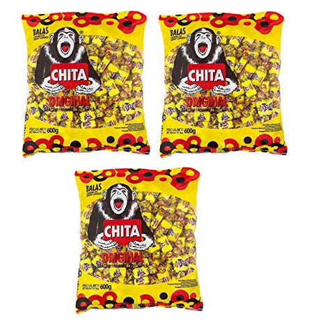 CHITA Balas Original Ananas 600 gr. - 3 Pack. / Pineapple Flavored Chewable Candies 21.16 oz. - 3 Pack.