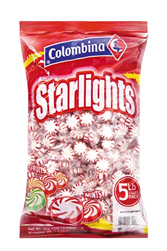 Colombina Peppermint Starlight Mints, 5 Pound