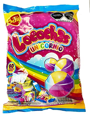 BENY LOCOCHAS UNICORNIO HARD CANDY WITH SUGAR PWDR CENTER 1LB .93 OZ