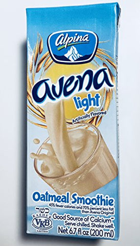 Alpina Avena Light Oatmeal Smoothie, 6.7 Oz (200 ml) Pack of 18
