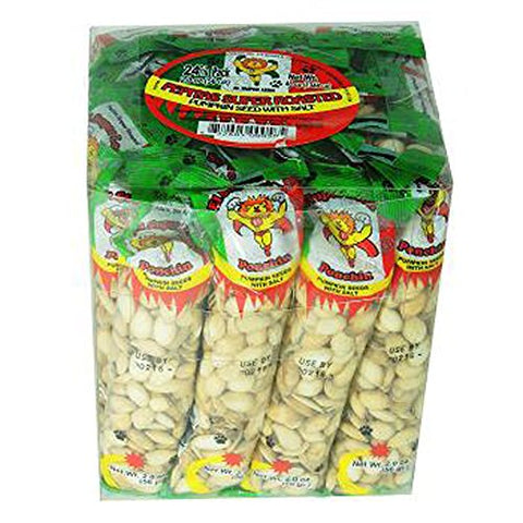 Product Of El Super Leon, Pepitas Super Roasted - Tube, Count 24 (2 oz) - Snacks / Grab Varieties & Flavors