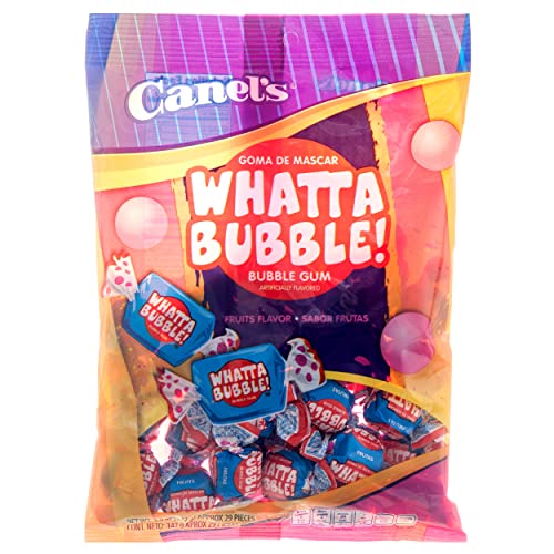 Canel's 'WHATTA BUBBLE!' Goma de Mascar Sabor Frutas Fruits Flavor Mexican Bubble Gum (1 x 5 oz. Bag)