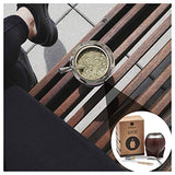 BALIBETOV Premium Yerba Mate Gourd (Mate Cup) - Uruguayan Mate - Leather Wrapped - Includes Stainless Steel Bombilla and Cleaning Brush. (Torpedo Burgundy)