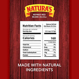 Natura's Refried Red Beans, Ready-to-Eat Vegetarian Frijoles Rojos Refritos/Volteados, 28.22oz Pouch (Pack of 12)
