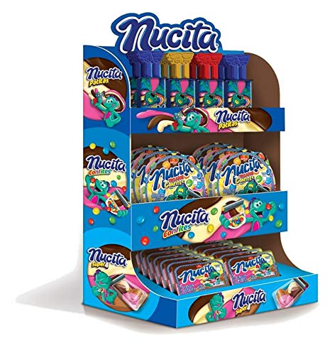 Nucita Assorted | Nucita Super 4, Nucita Patitas, and Nucita Confites | Creamy Candy for Children | Ready To Display 18.41 Oz