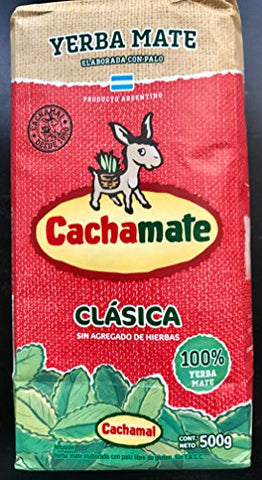 Yerba Mate Cachamate Clasica con Palo/ Classic with stems 500 grs/1.1 lb .No T.A.C.C.