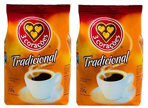 3 Coracoes - Coffee Roast and Ground - Traditional - 17.42oz (PACK OF 2) By BRCOFFEE®