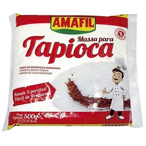 Amafil Tapioca Flour 500g (17.6oz) Massa Para Tapioca (One Pack) Pack of 10