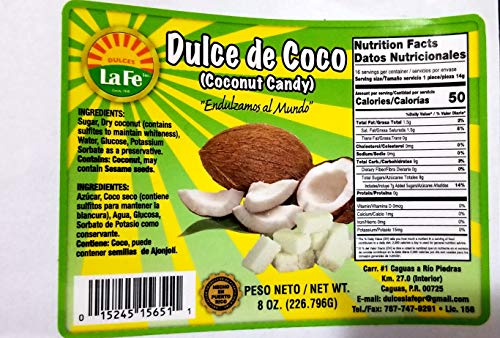 Coconut Candy (Dulce De Coco) By Fabrica De Dulces La Fe