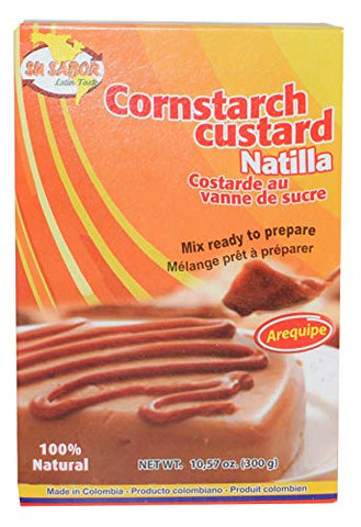 Su Sabor Corn Starch Custard with Caramel Natilla con Arequipe 10.57 Ounces 300 Grams