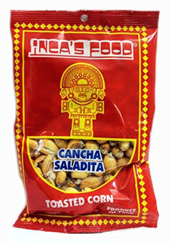 INCA'S FOOD Maiz Cancha Saladita/Salty Toasted Corn 4 oz. - Pack of 2 - Product of Peru