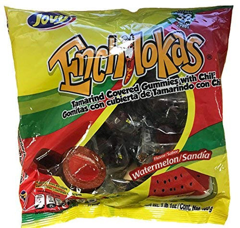 Jovy Enchilokas Watermelon Flavor | 1lb, 32 ct | Mexican Candy