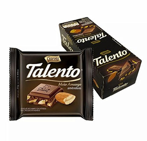 TALENTO Garoto (Meio Amargo Amendoas, Box of 12)