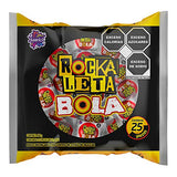 Sonrics Rockaleta Bola Bag, Mexican Candy with Chili Layers and a Center Filled with Chewing Gum(25 Count)