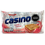 VICTORIA Casino Galleta de Vainilla Sabor Fresa 258 grs. / Vanilla Cookies Filled with Strawberry Cream 10.1.