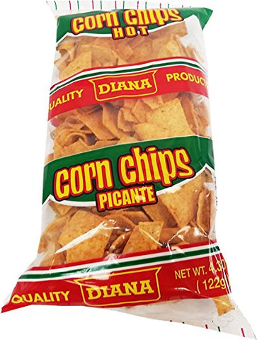 Diana Corn Chips Hot Snack 4.3 oz - Corn Chip Picante