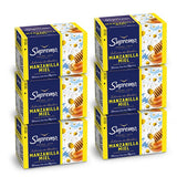 Supremo Chamomile Honey Tea – 6 Boxes of 20 pcs Chamomile Teabags – Individually Wrapped Teabags with Chamomile and Honey Flavors – Relaxing and Powerful Flavor – Non Caffeinated Herbal Tea for Better Sleep