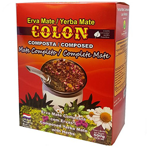 COLON Yerba Mate Tea from Paraguay. (Mate Completo, 500 gr.)