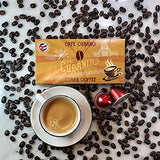 El Cubanito - Cuban Gourmet Espresso Capsules - 10 Nespresso Compatible ALUMINUM CAPSULES - Intensity 12 - Cuban Espresso Colada Cafecito