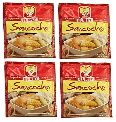 EL REY Sancocho 20 gr. | Seasoning Mix 0.70 oz. - 4 Pack.