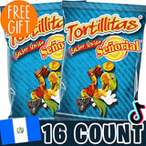 Charloo Tortillitas Señorial de Guatemala + FREE Surprise Gift! - Tortillitas Señorial de Guatemala 10gm - Tortillitas Senoreal Chips Guatemala - Tortilla Chips - Boquitas Señorial