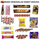 LATIN SABOR Venezuelan Food Sweet Snacks Gift Crate Box Assorted Cookies, Chips & Candies Mix Variety Pack Cocosette Susy Toronto Chocolate (30 Count)