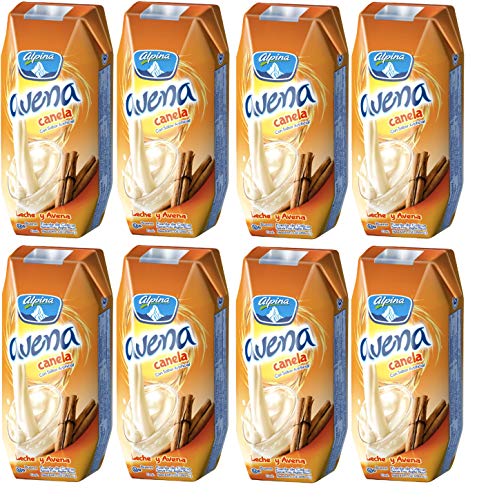 ALPINA Avena Sabor Canela 200 ml. - 8 Pack. / Avena Cinnamon Flavor 6.7 fl. oz. - 8 Pack.