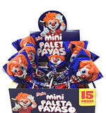 Mini Paleta Payaso 15 Pieces Marshmallow with Chocolate Flavored Coating and Gummies