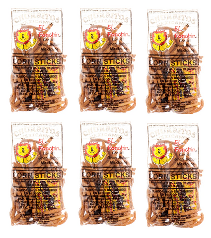 6 PACK -  EL SUPER LEON Churritos Mexicanos