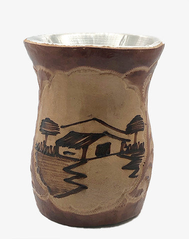 PARAGUAYAN Leather Mate Gourds Engraved